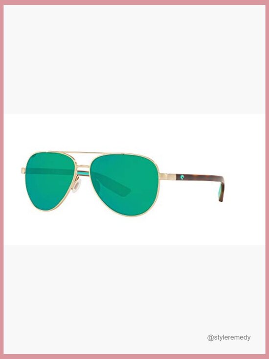Unisex Aviator Sunglasses with Green Mirrored Polarized Lenses main image 6